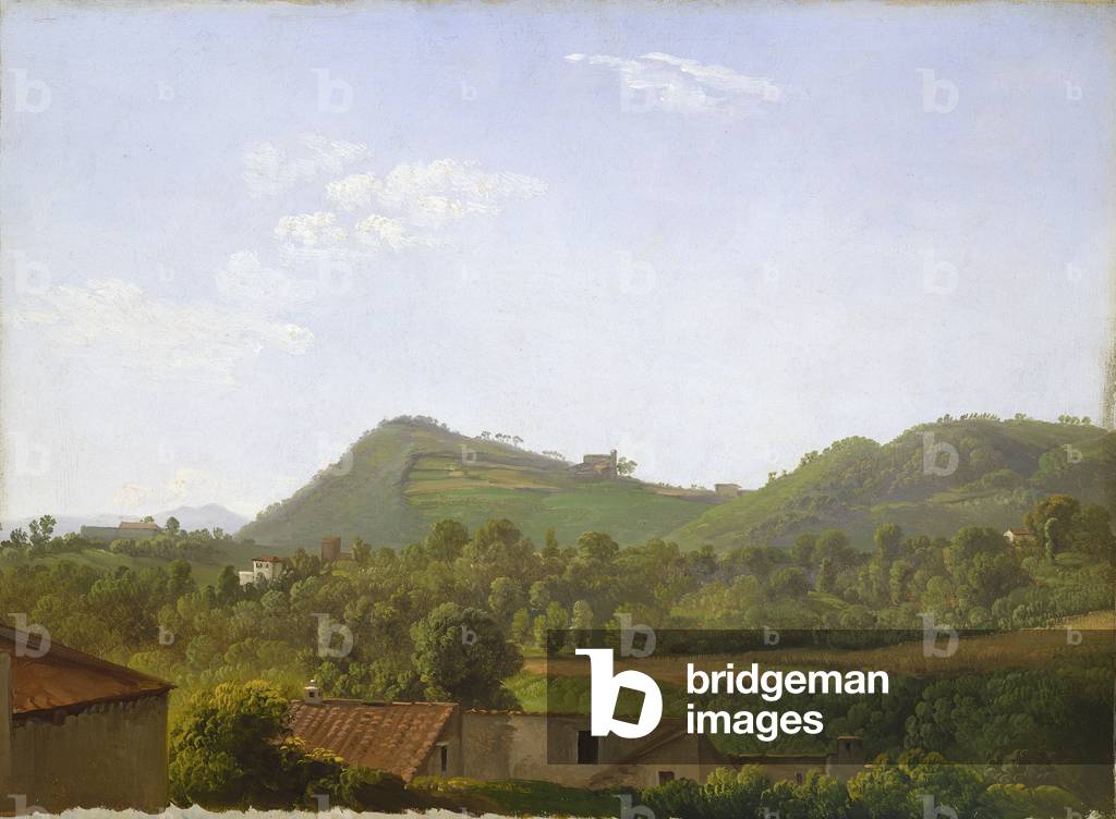 View near Naples, c.1806 (oil on paper on canvas) 
    
