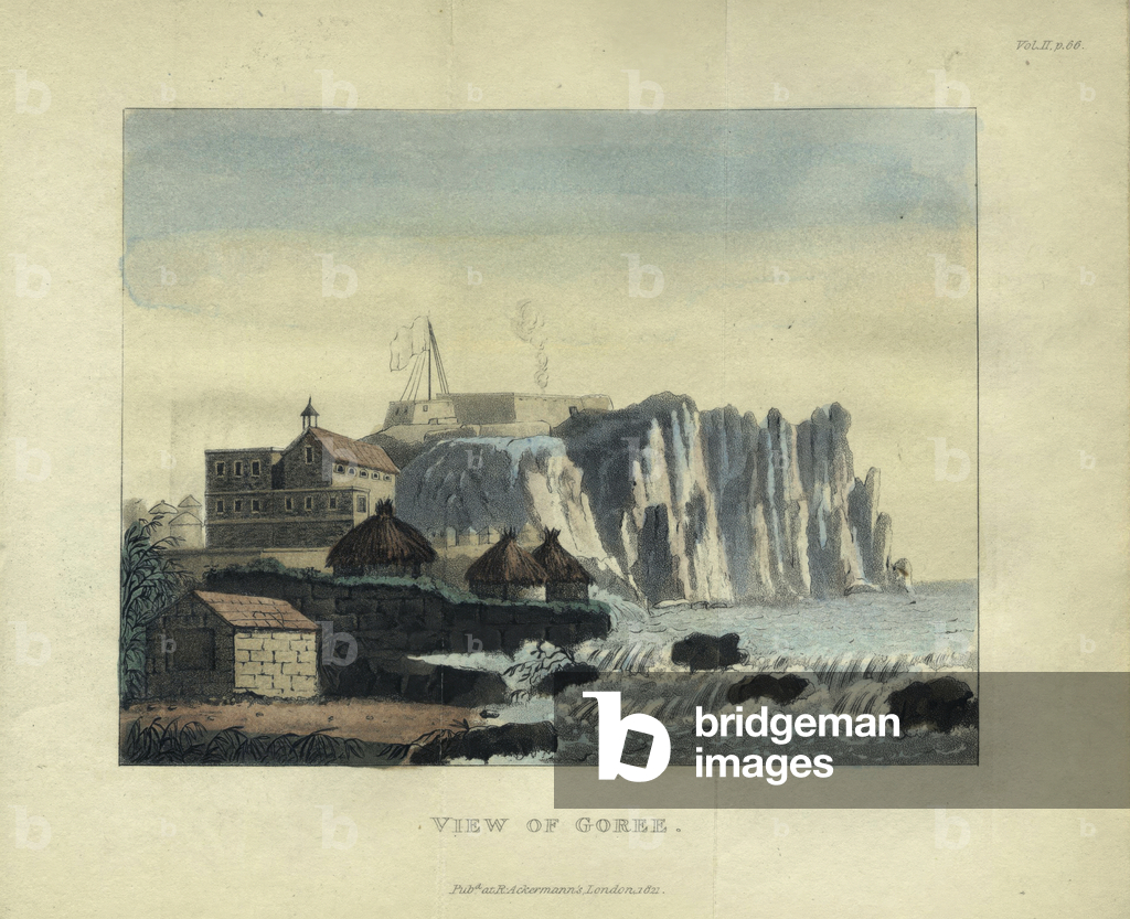 View of Goree, 1821 (colour litho)