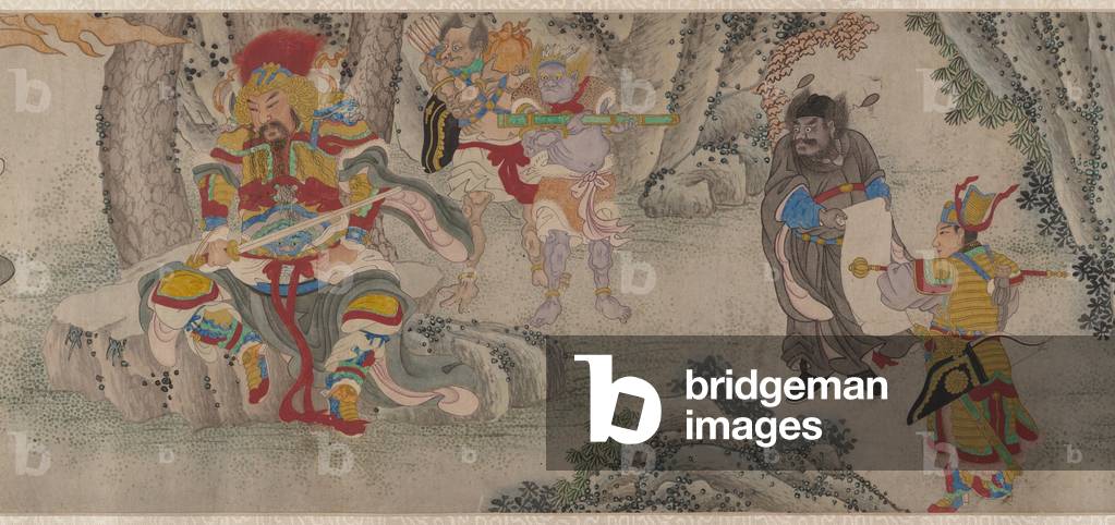 Searching the Mountains for Demons, handscroll, c.1630 (ink and colour on paper)