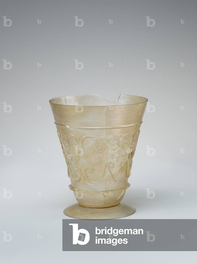 Beaker with Relief-cut Decoration, 9th–10th century (glass)