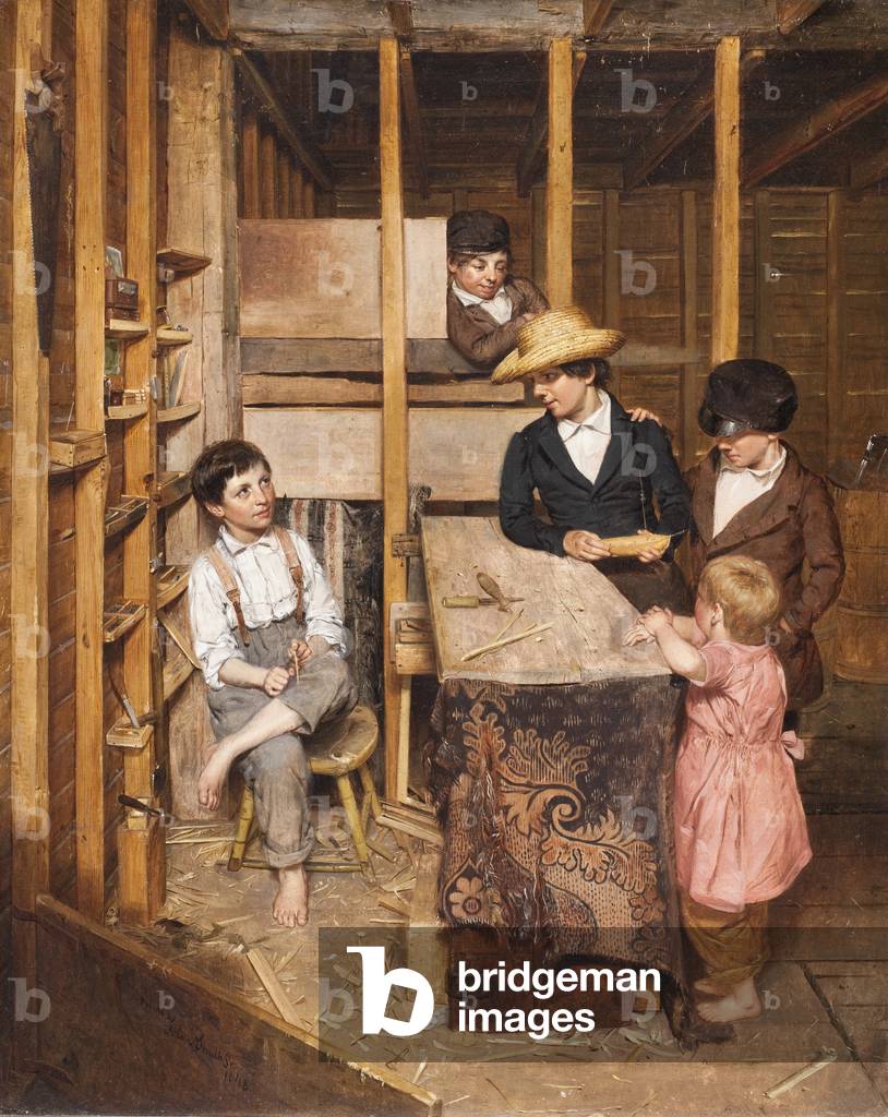 The Young Mechanic, 1848 (oil on canvas)