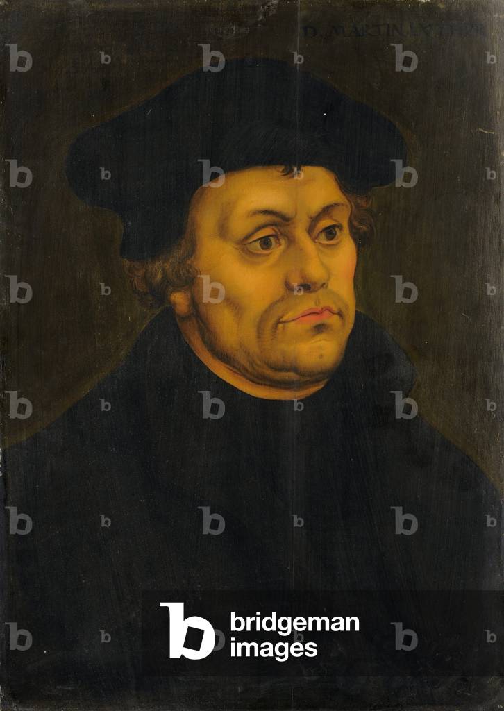 Portrait of Martin Luther (oil on wood)