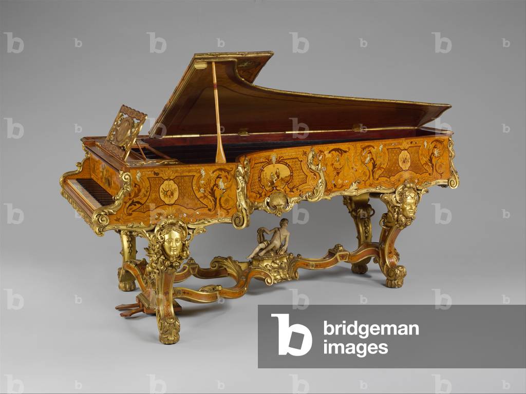 Grand Pianoforte, (marquetry satinwood) c.1840 