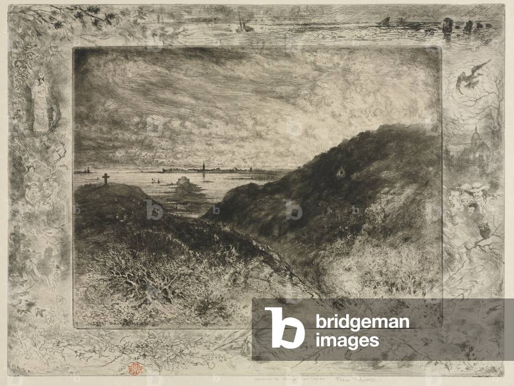 Die Klippe: Bucht von Saint-Malo, 1886-1890 (Radierung, Kaltnadelradierung, Aquatinta und Roulette)