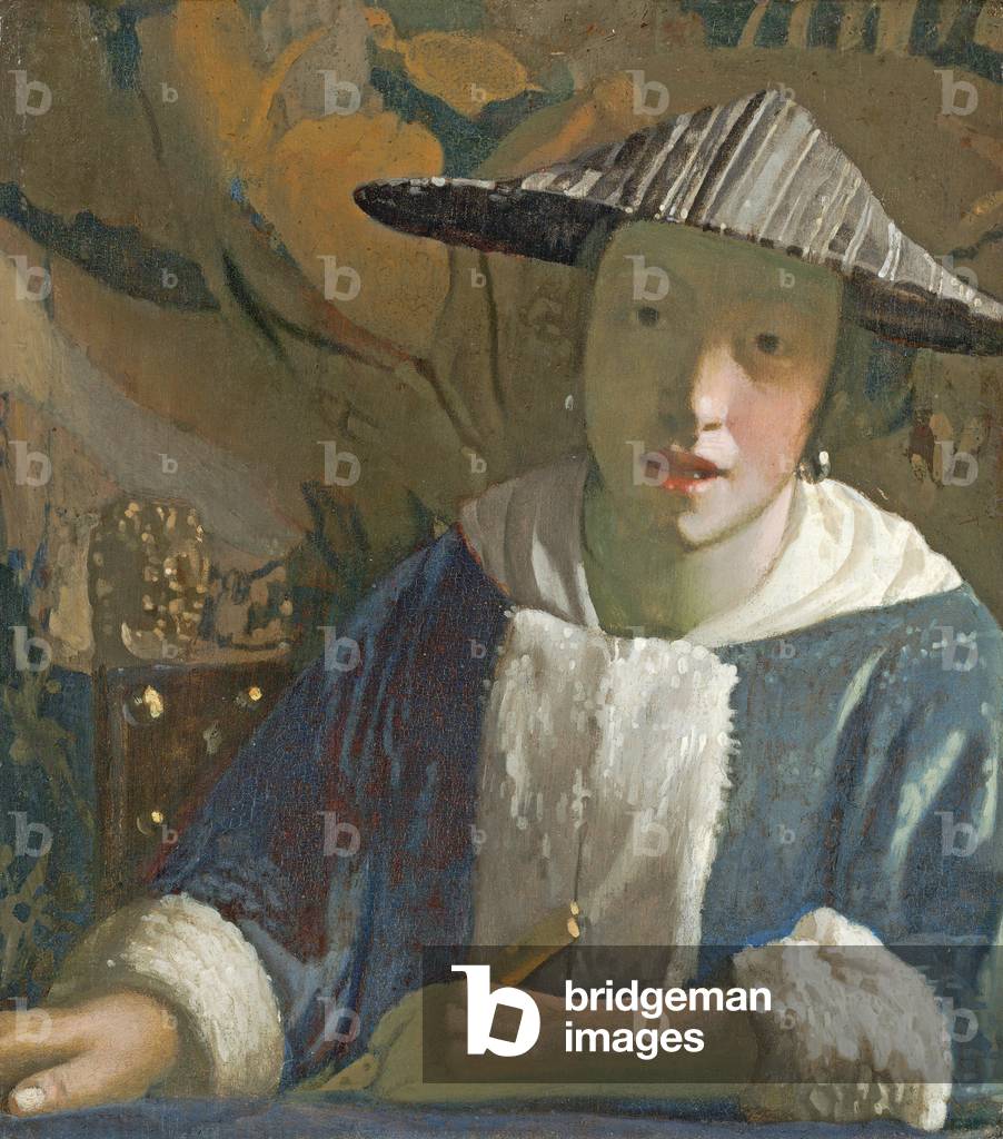 Young Girl with a Flute, c.1669-75 (oil on panel)