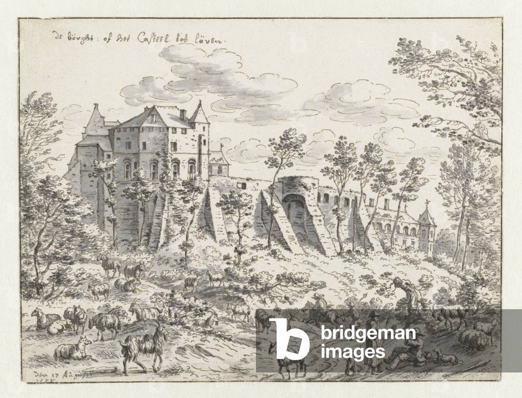 Castle of Leuven, 1675 (pen and ink on paper)