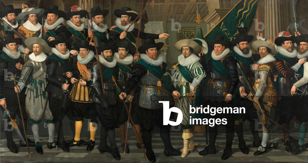 Civic Guardsmen of the Company of Captain Jacob Pieterszn Hooghkamer and Lieutenant Pieter Jacobszn van Rijn, 1628 (oil on canvas)