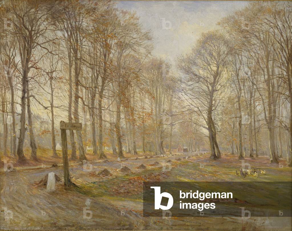 Late Autumn Day in the Jægersborg Deer Park, North of Copenhagen, 1886 (oil on canvas) 
