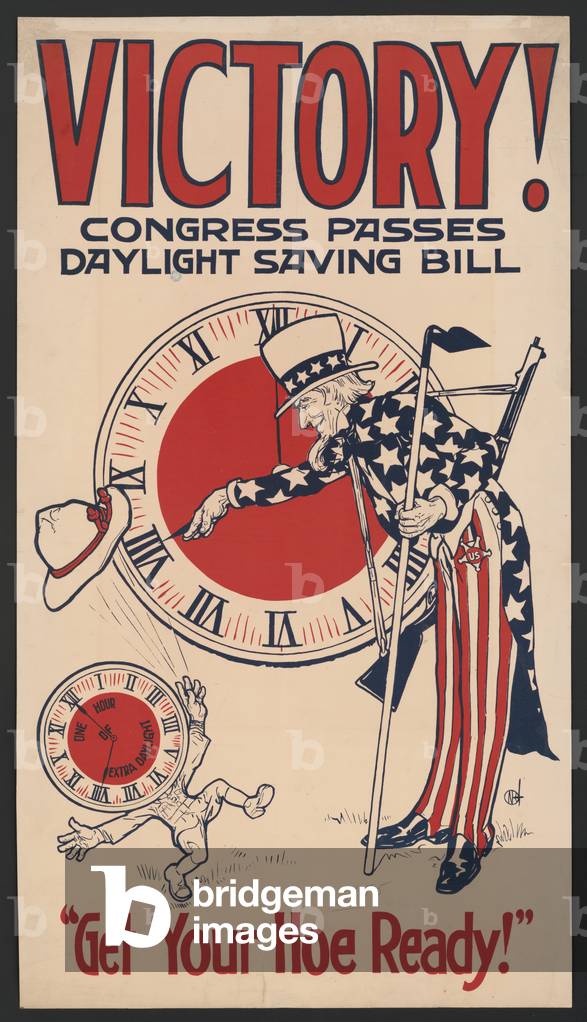 Uncle Sam Turning Clock Back, 