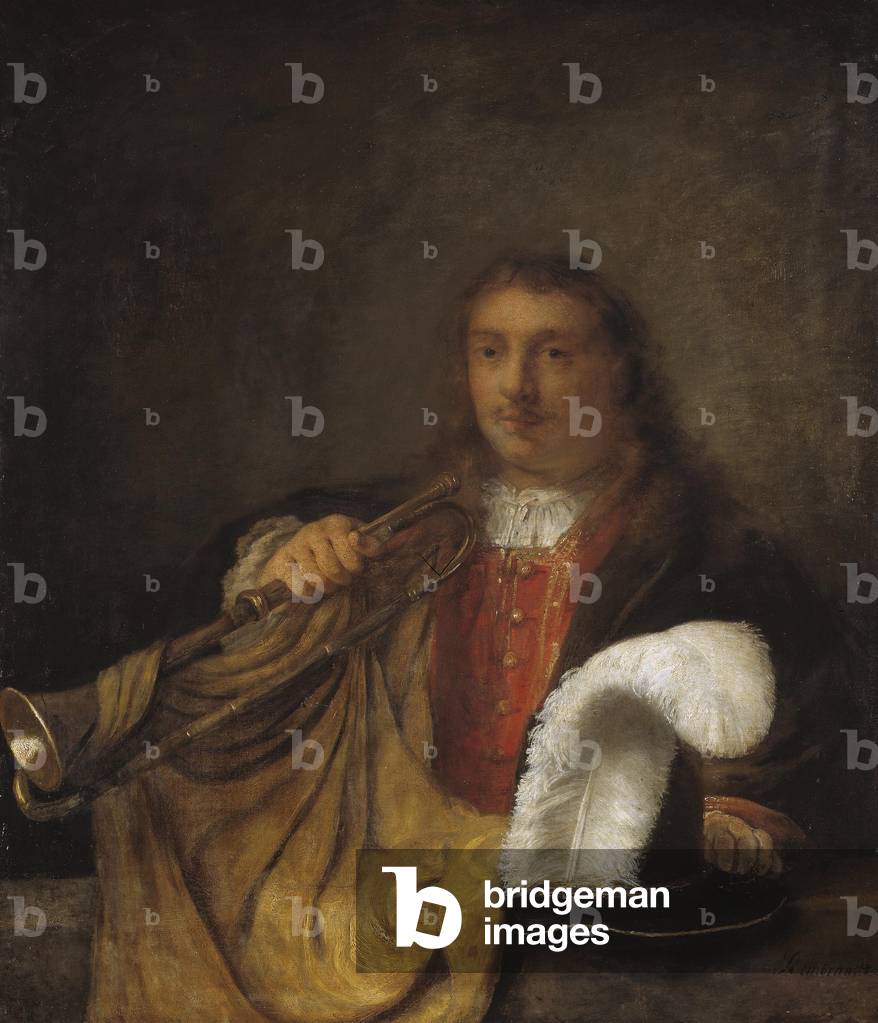 Trumpeter (oil on canvas)