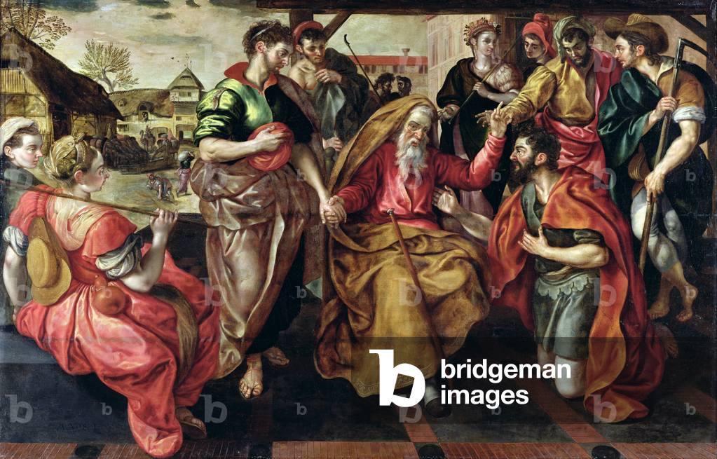 Eliezer chiede a Rebecca di sposare Isacco, 1562 (olio su tavola)