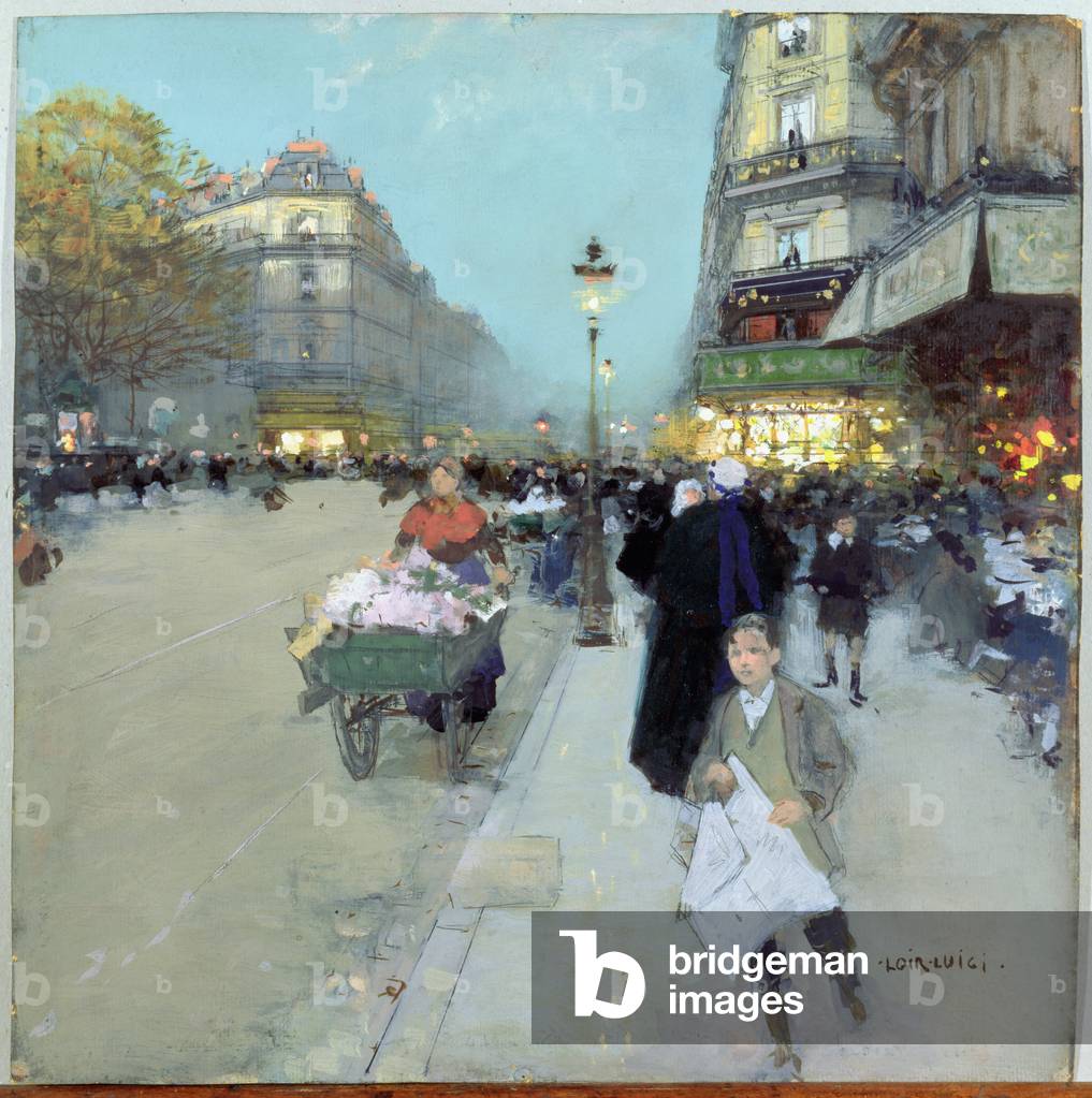 paesaggio urbano olio su tela