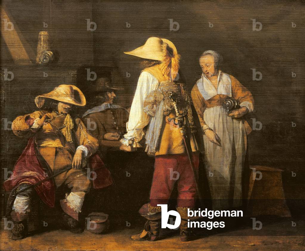 Immagine di Dipinto "Interno di una locanda", 1636 di Gerard ter Borch or Terborch