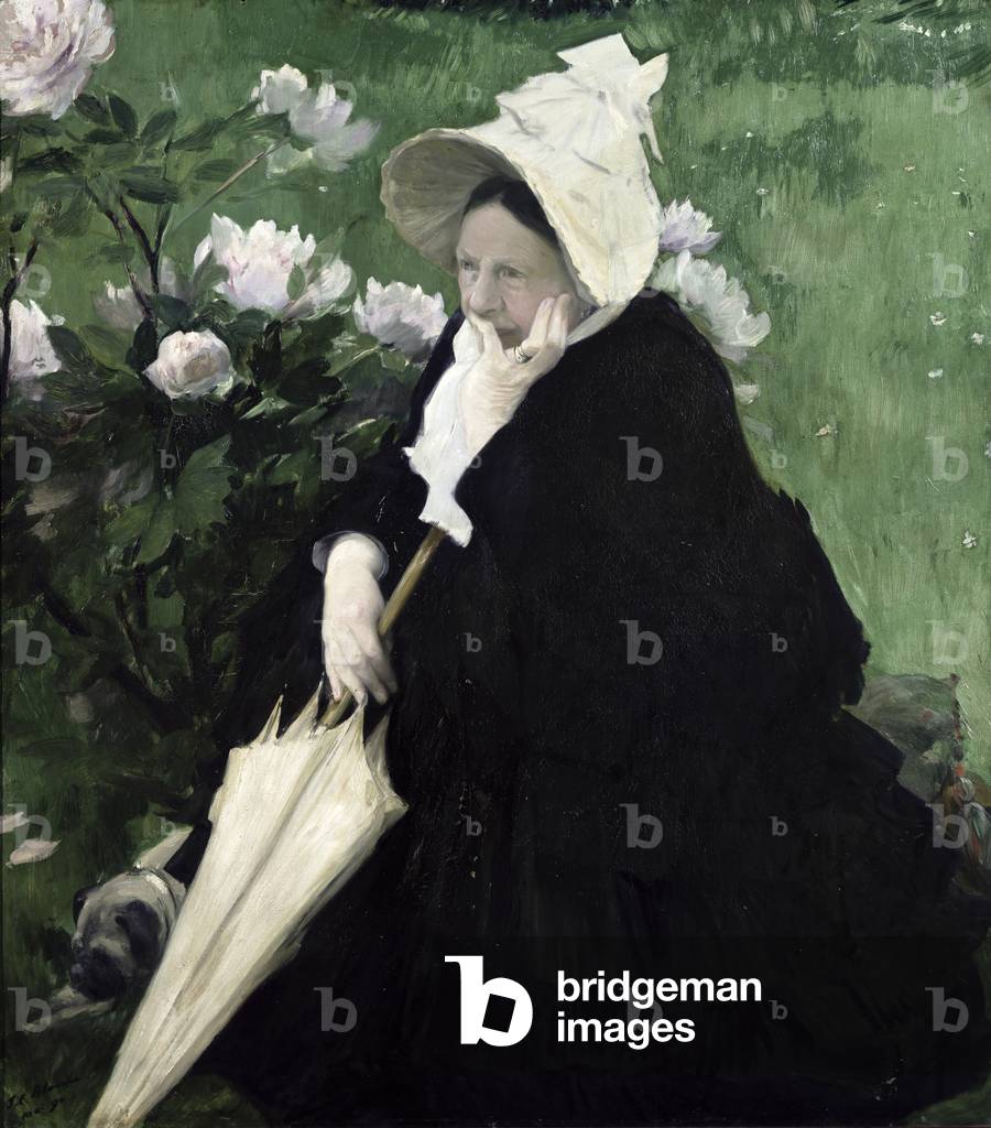 Bild von Gemälde "Porträt der Mutter des Künstlers", 1890 von Jacques-Emile Blanche