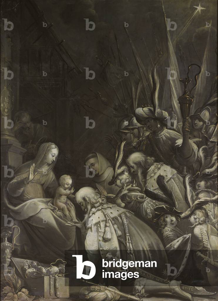 Anbetung der Heiligen Drei Könige, 1636 (Öl auf Leinwand)
