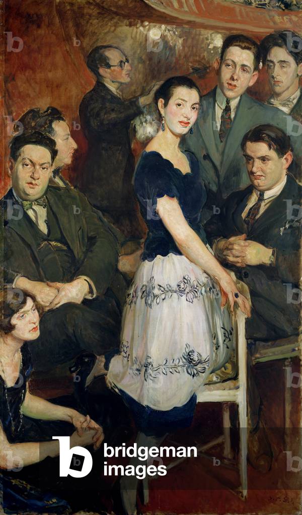 'Les Six', group portrait of the avant-garde musical group sponsored by Jean Cocteau, c.1921 (oil on canvas)