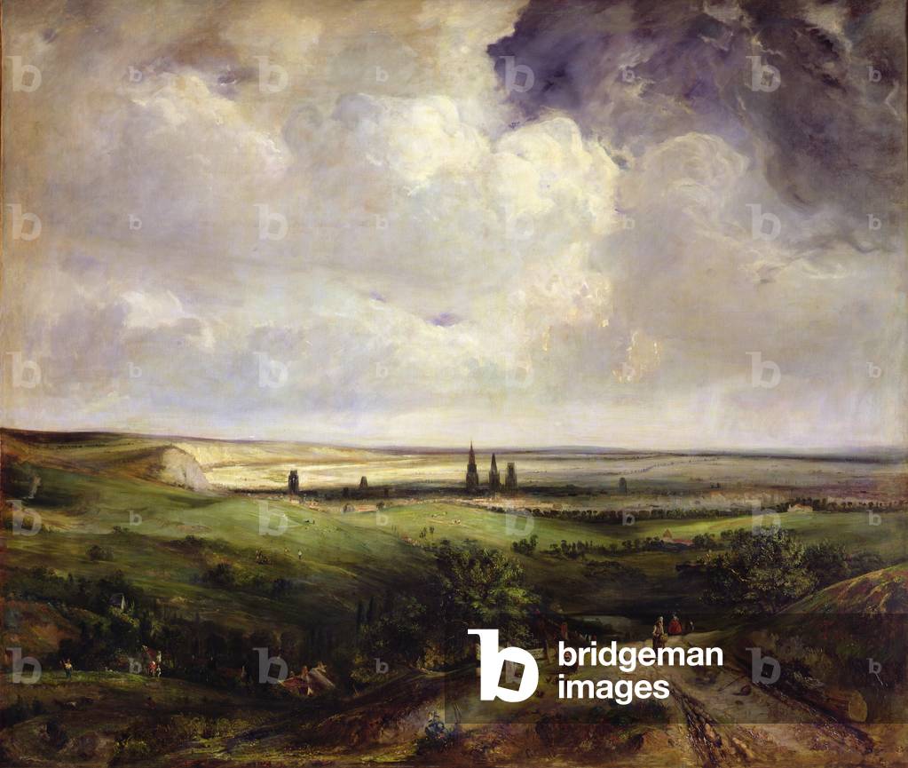 Bild von Gemälde "Ansicht von Rouen", 1831 von Paul Huet