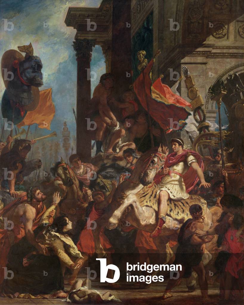 La giustizia di Traiano (53-117) 1840 (olio su tela)