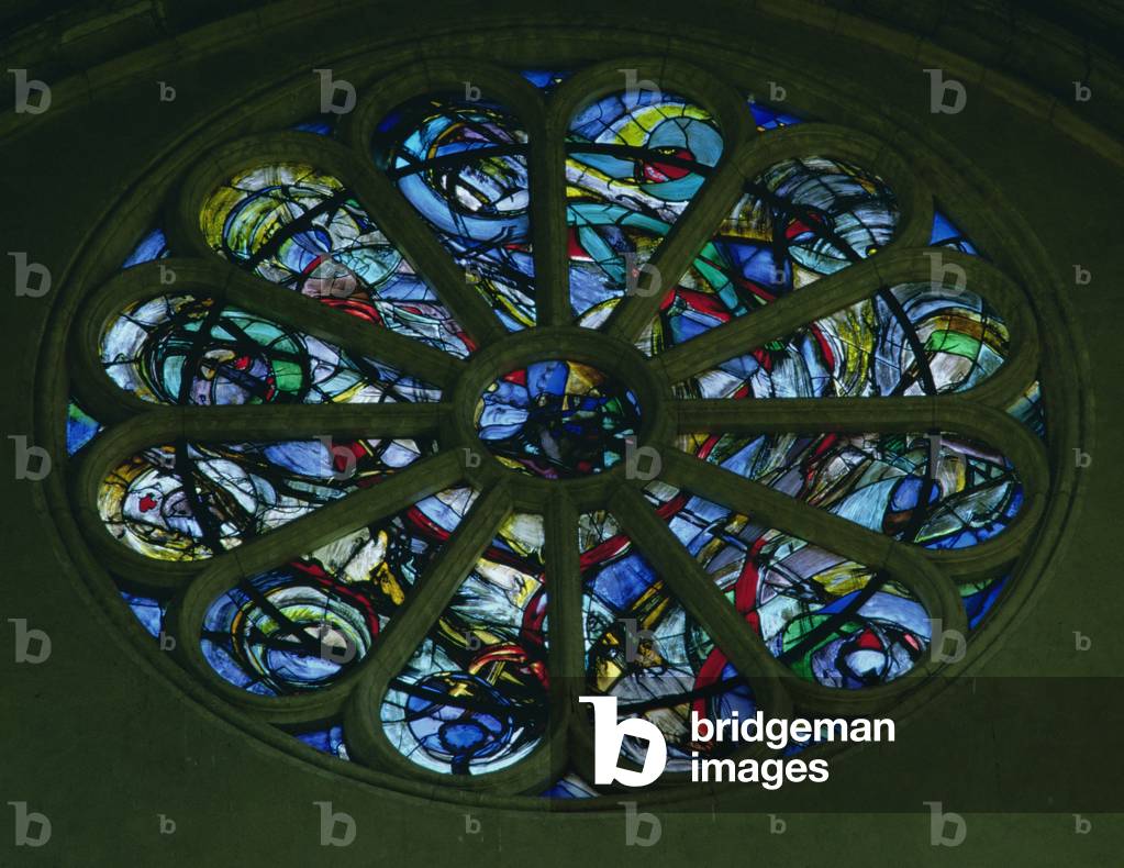 East rose window (stained glass)