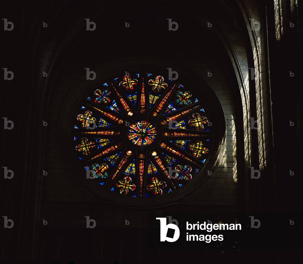 North rose window (stained glass)