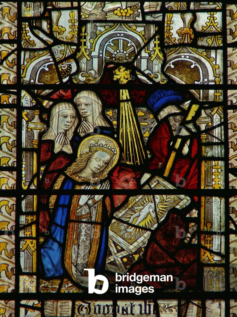 Window depicting the nativity (stained glass)