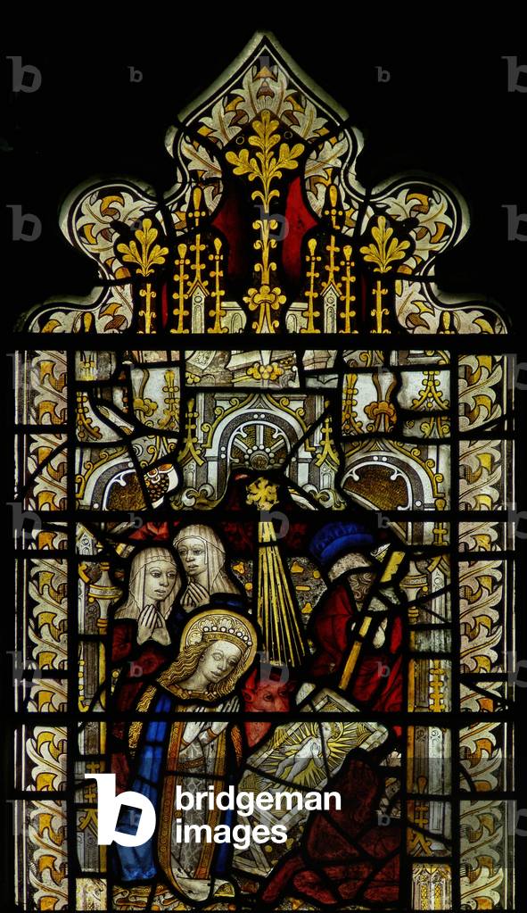 Window depicting the nativity (stained glass)