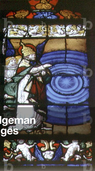 The Creation of the Firmament, French, 15th century (stained glass)