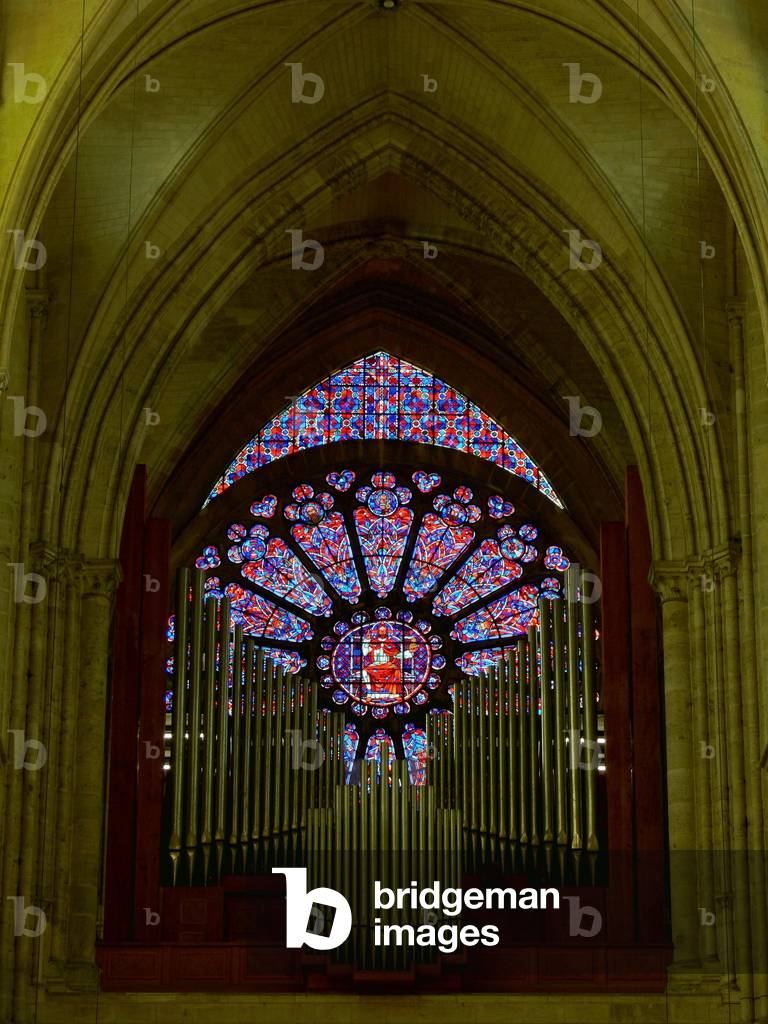 Modern glass in thirteenth-century stonework (stained glass)