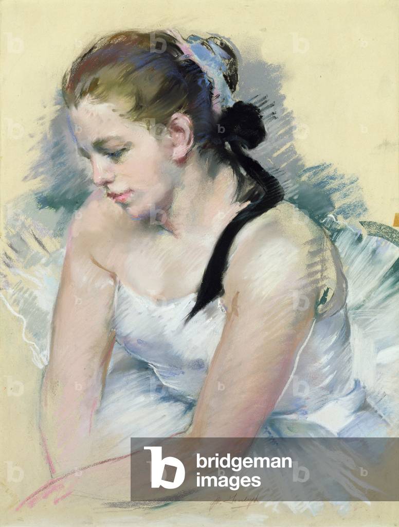 Dancer Resting (pastel on paper)