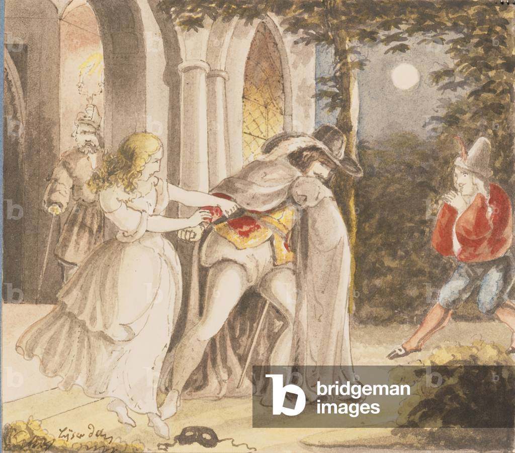 Scene from Don Juan (w/c on paper)