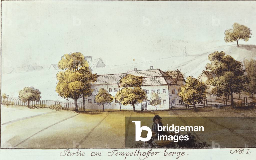 Plot at the Tempelhof Mountain, Berlin (etching)