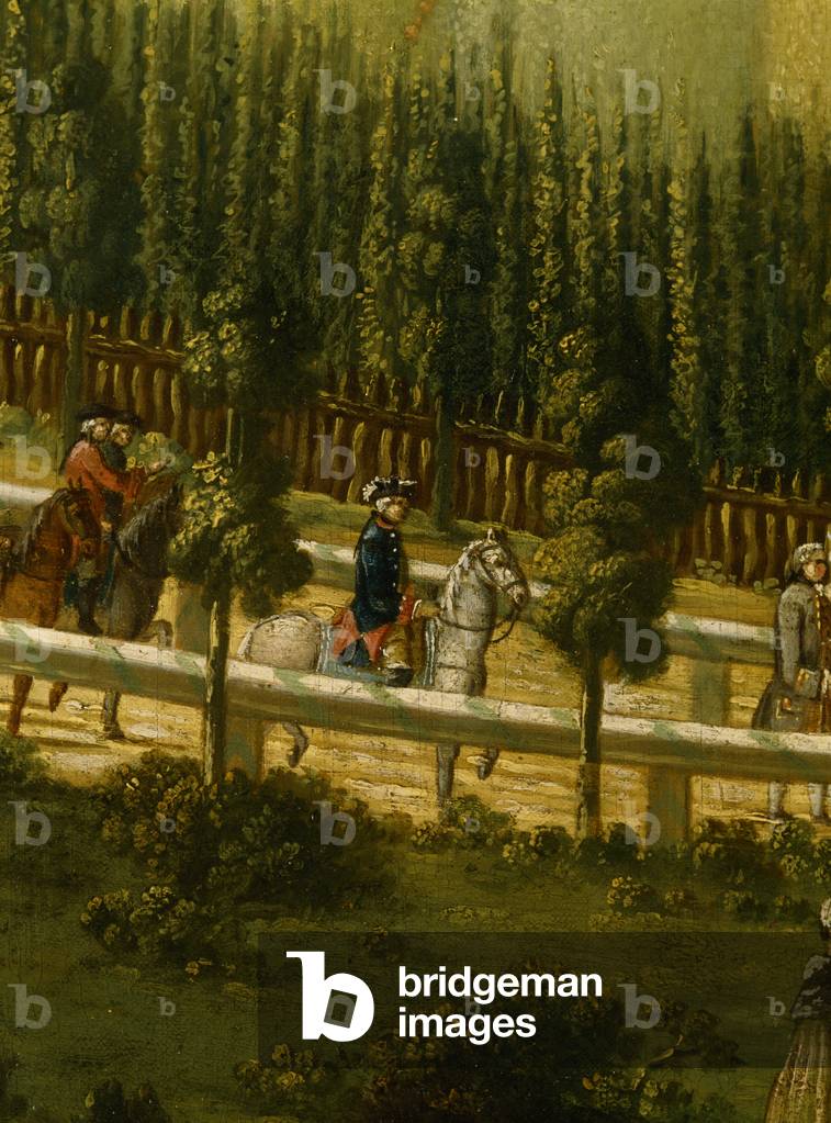 Bild von Gemälde "Friedrich der Große zu Pferd in der Maulbeerallee bei Sanssouci", 1770 von German School