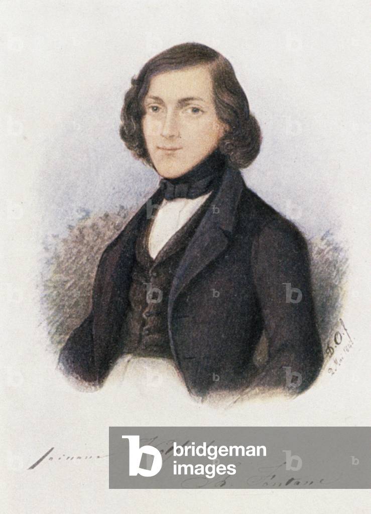 Theodor Fontane, 1843 (color lito)