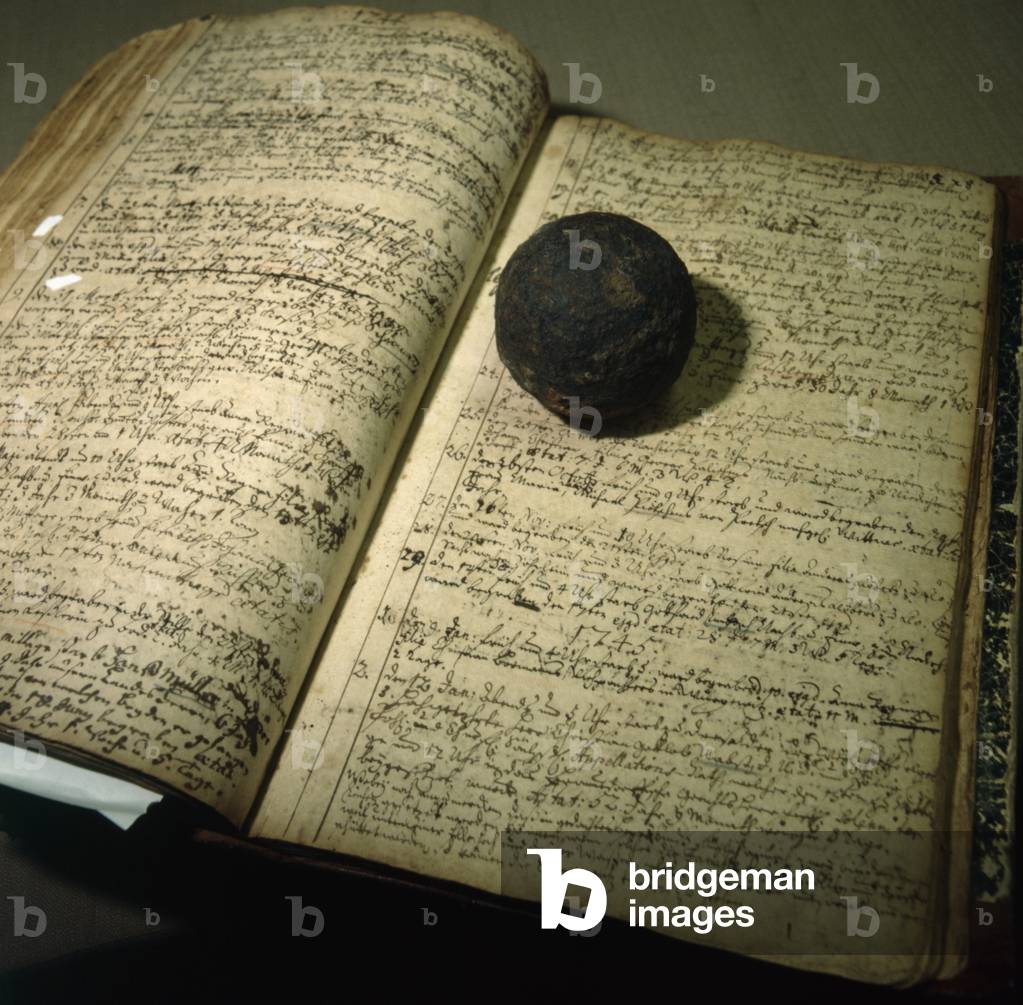 Enrollment book form the time of the Battle of Kesselsdorf (pen & ink on paper)