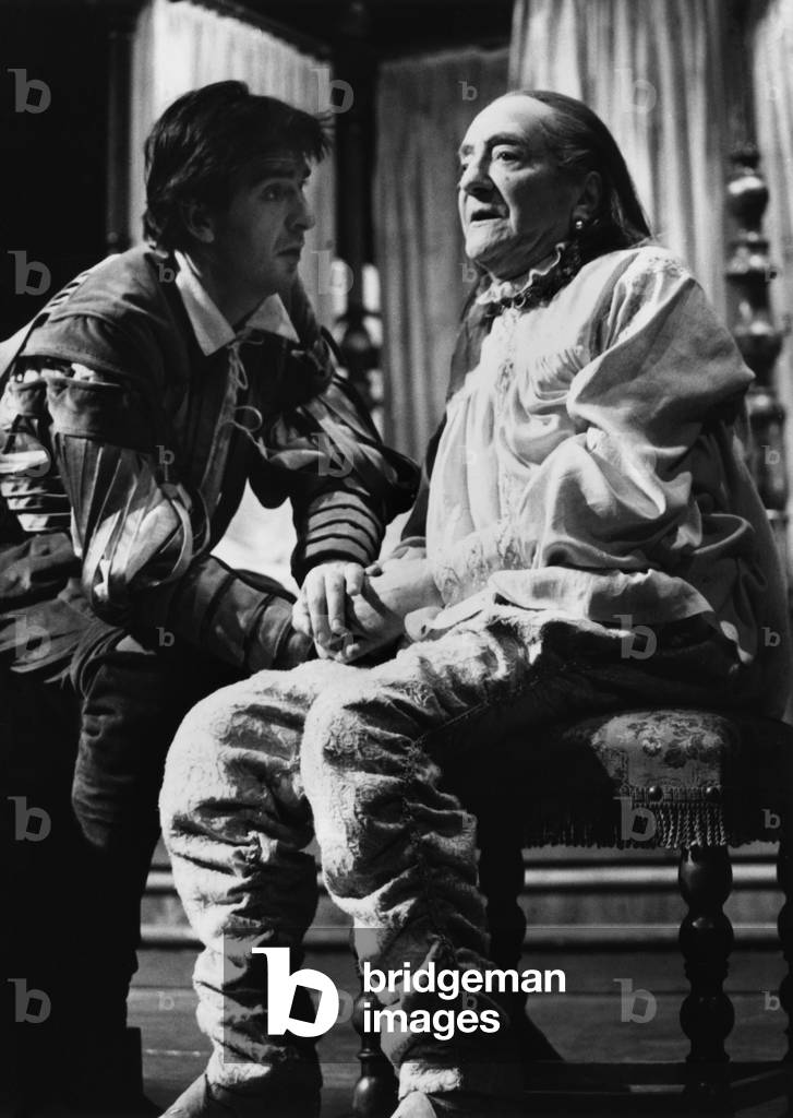 The Play Volpone, Adapted By Jules Romains, Based on A Plya By Ben Jonson, With Robin Renucci, Jean Mercure, 1985 (b/w photo)