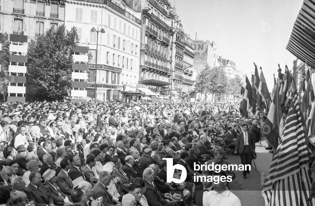 20th Anniversary of the Liberation of Paris (b/w photo)