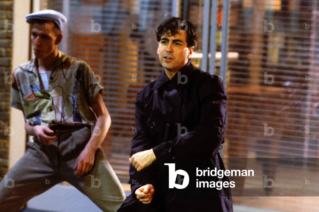 French Singer Alain Chamfort during A TV Programme in 1980 (photo)