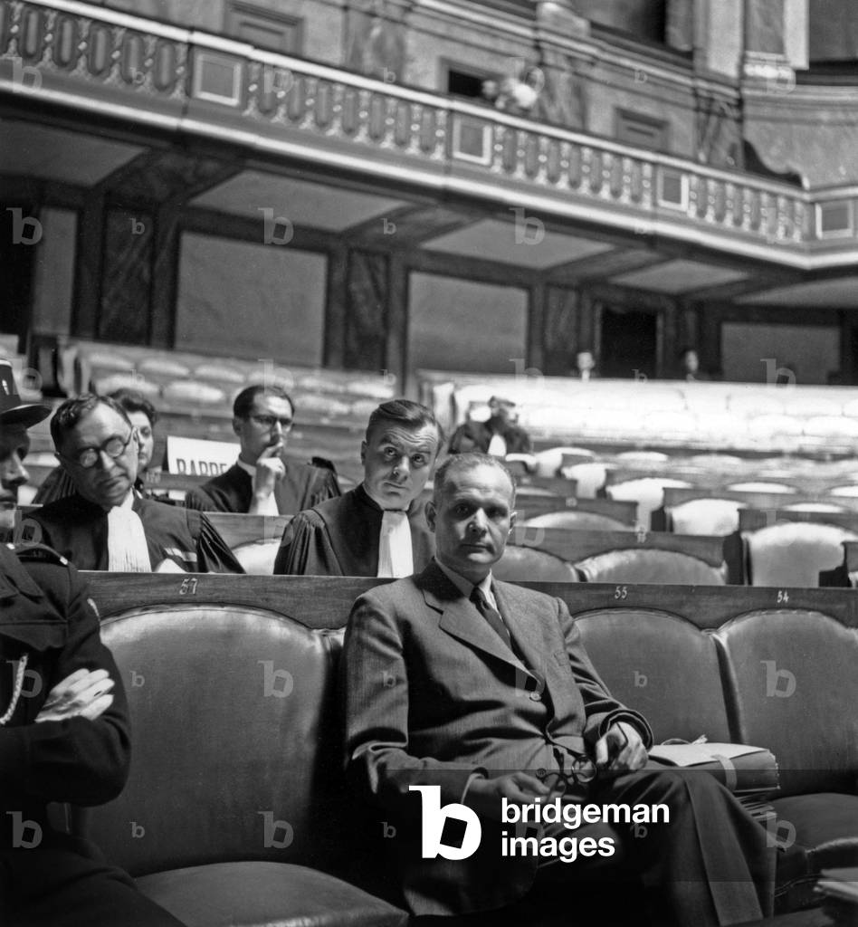 Proces Of Benoist-Mechin With Behind Him Master Aujol And Dagger May 29, 1947 Neg: 1911 (b/w photo)