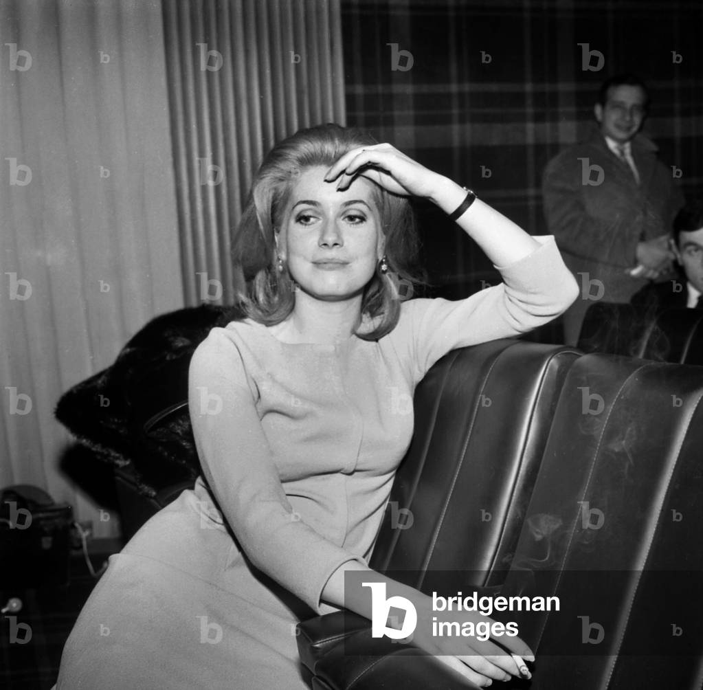 French Actress Catherine Deneuve at Presentation of Film 
