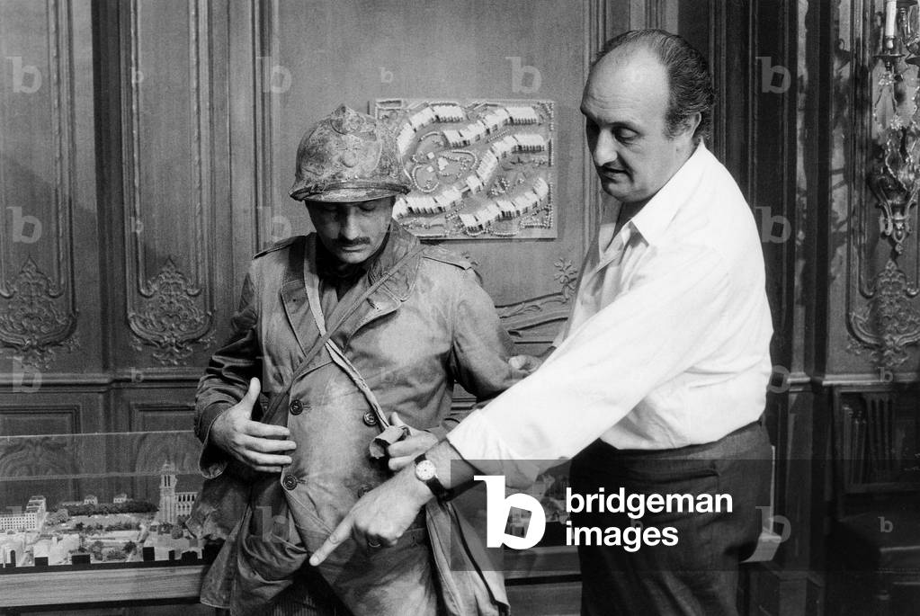Pierre Tchernia and Michel Serrault Ons Et of Film Les Gaspards August 23, 1973 (b/w photo)