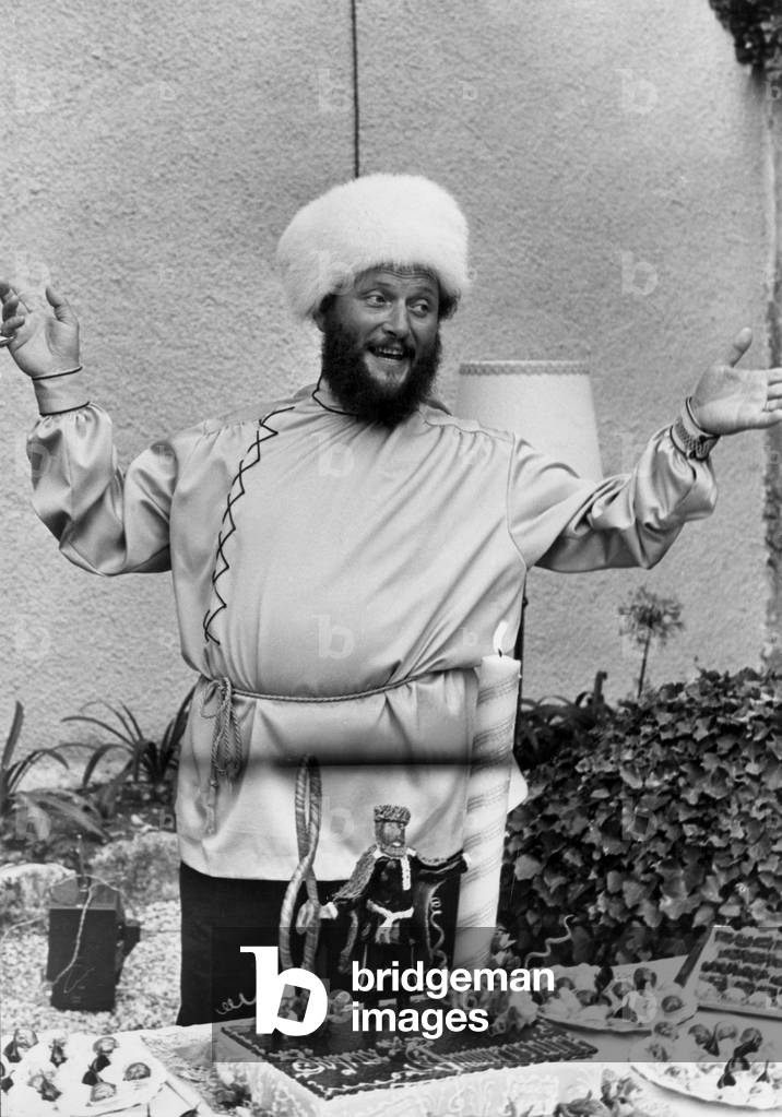 Ivan Rebroff Celebrating his 38Th Birthday in France, August 4, 1969 (b/w photo)