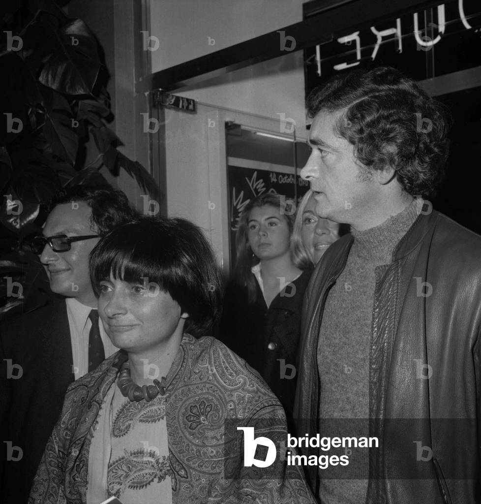  French film director Jacques Demy and Agnes Varda at the inauguration of JeanCocteau's studio in Paris, on October 14, 1970