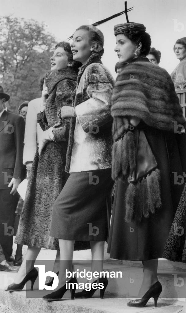 Models With Fur Clothes on October 4, 1953 at The 