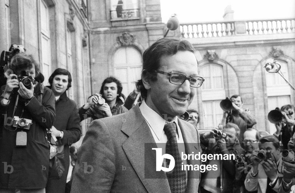 Bernard Stasi, New Minister of Overseas Departments and Territories, Leaves L'Elysee After Council On April 6, 1973. Neg: Cx6163 (b/w photo)