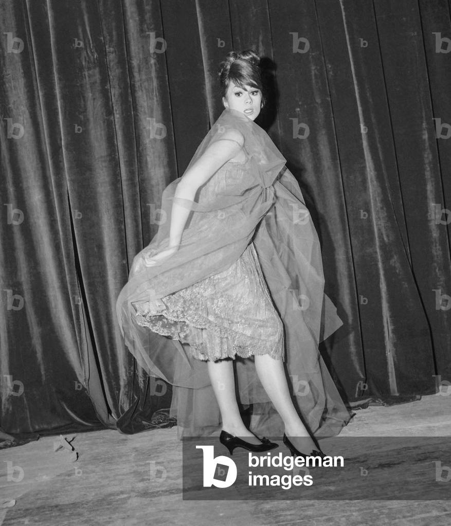 French actress Francoise Dorleac on set of film 