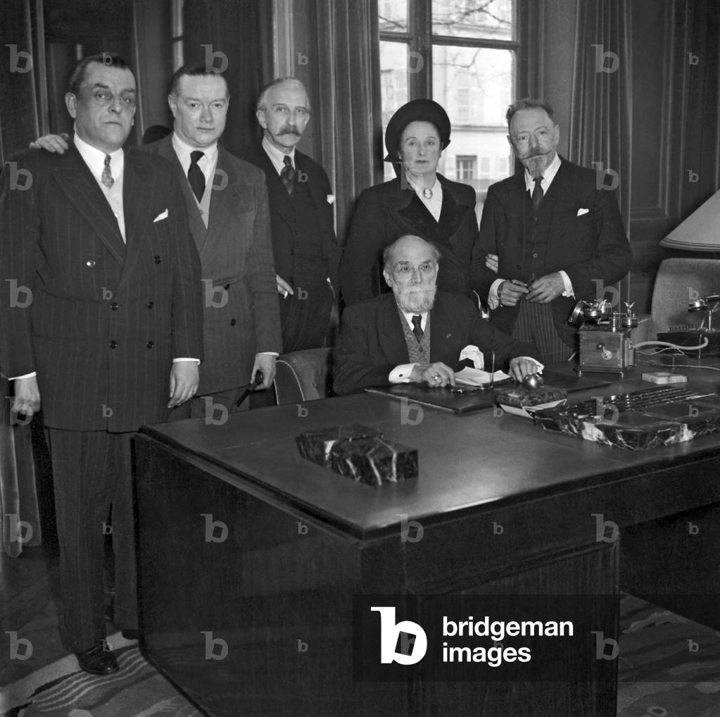 French Poet Fernand Gregh, President of The Societe Des Gens De Lettres, March 21, 1949 (b/w photo)