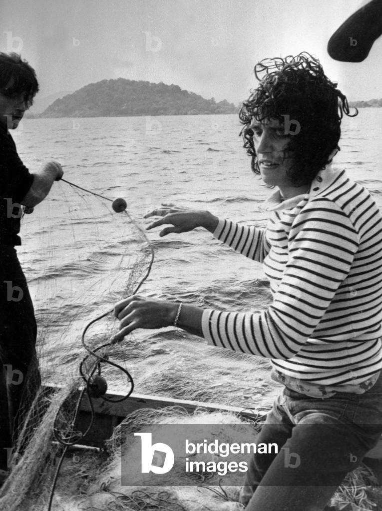 Julien Clerc in Corsica, September 16, 1971 (b/w photo)