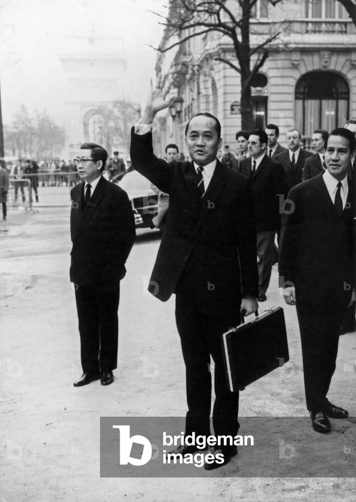 Pham Dong Lam, Leader of The Delegation of South-Vietnam in Paris For A Conference, January 25, 1969 (b/w photo)