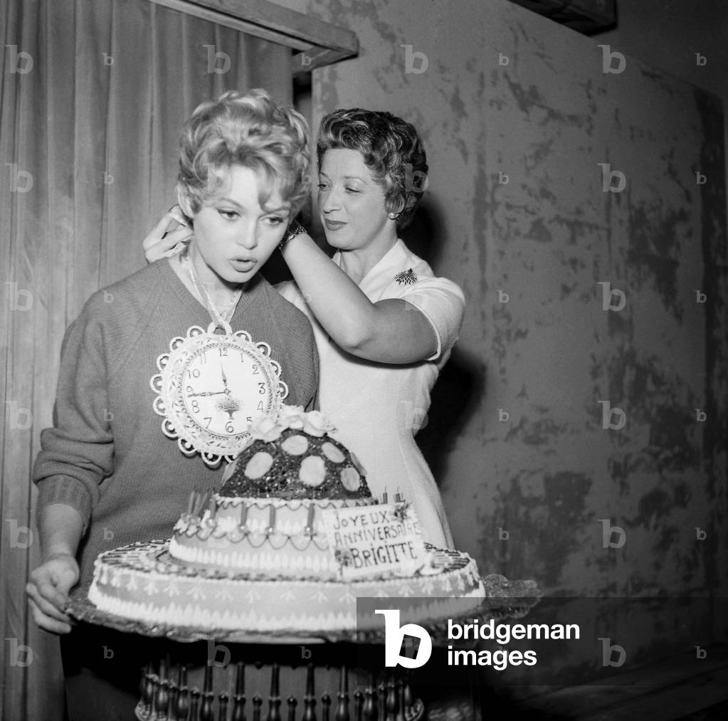 Brigitte Bardot, 1957 (b/w photo)