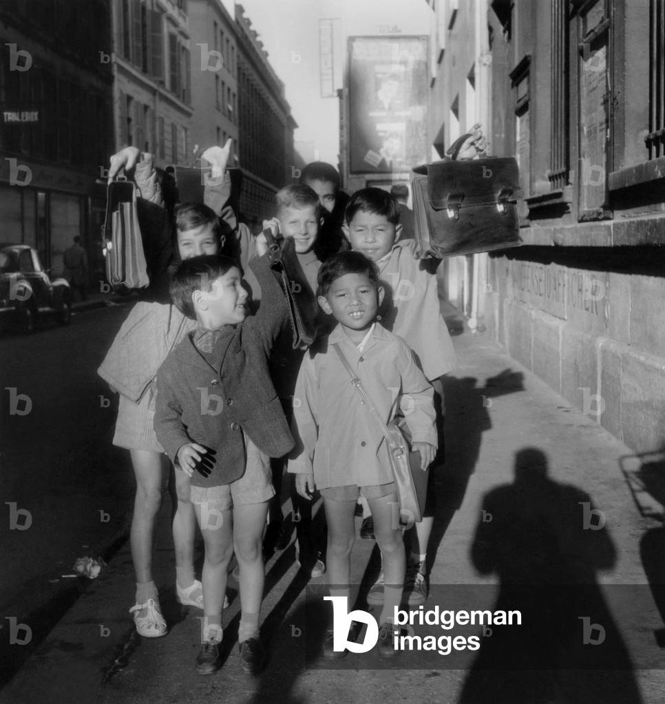 Start of The School Year in September 17, 1962 (b/w photo)